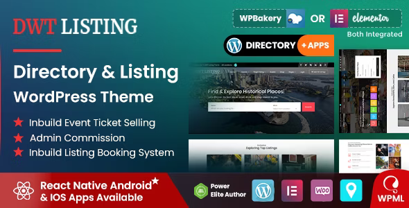 DWT - Directory & Listing WordPress Theme official Envato preview