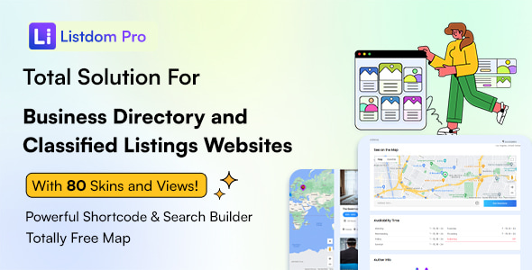 Listdom Pro - Business Directory and Classified Ads Listings WordPress Plugin official Envato preview