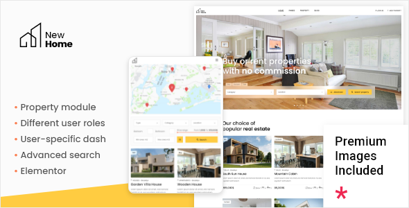 NewHome - Real Estate Theme official Envato preview