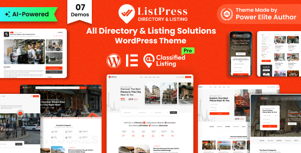 ListPress – Directory & Listing WordPress Theme official Envato preview