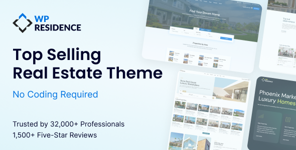 Residence Real Estate WordPress Theme official Envato preview